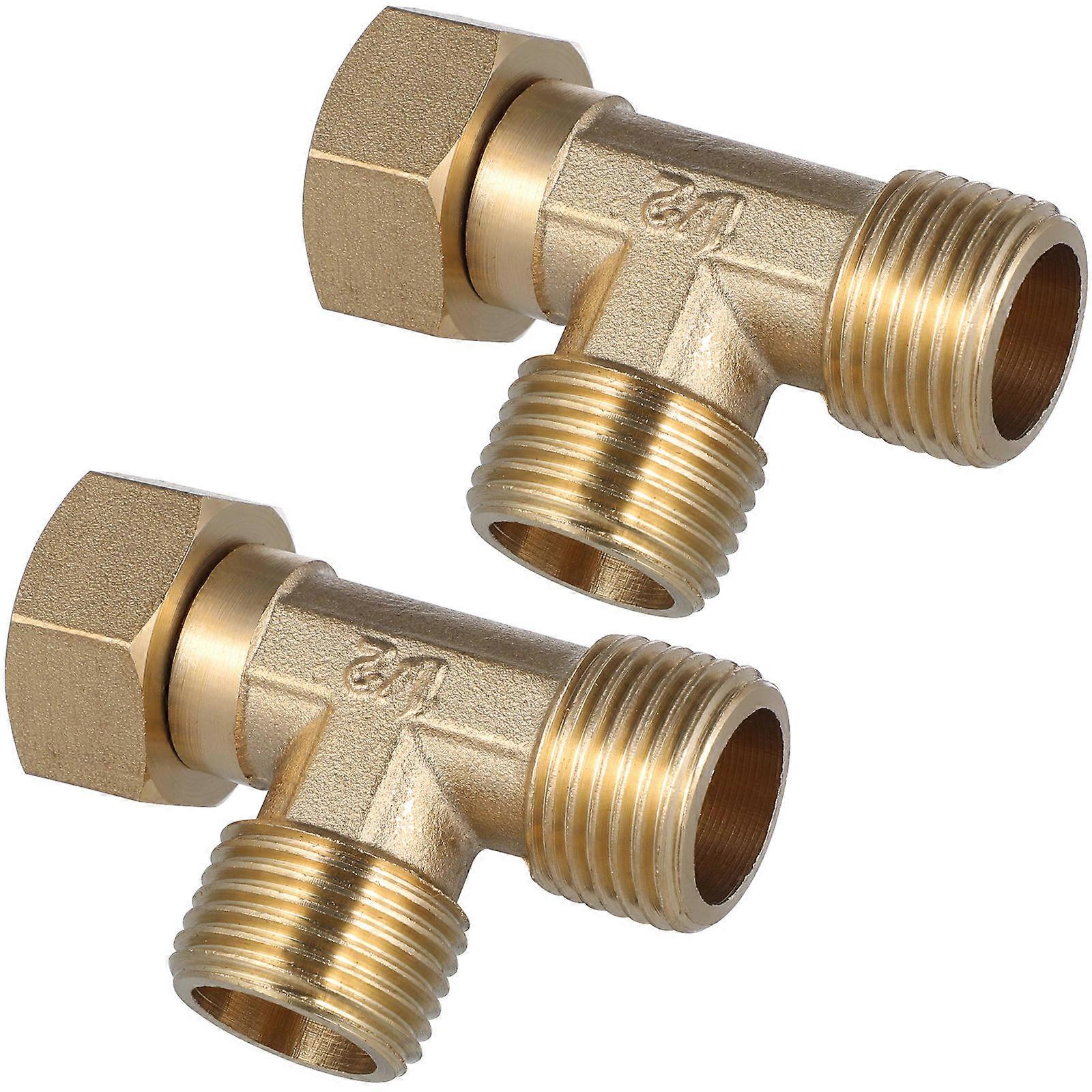 2pcs messing rør montering 90 grader smidd albue vannrør leddrør deler