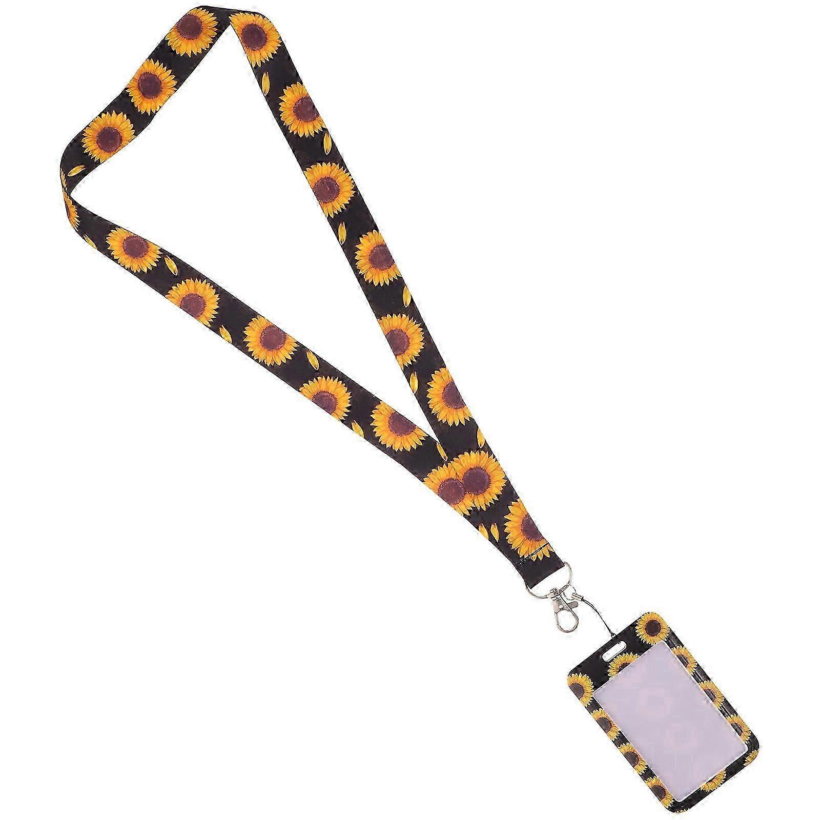 Id Card Sleeve With Lanyard Secure Storage For Workplace Rectangle Shape Polyester 1Set