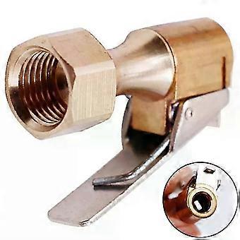 Car Tire Valve Connector Air Chuck Inflator Pump Adapter Brass Head Clamp Motorcycle Bike Tyre Quick Nozzle Clip