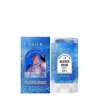 Blue Body Glitter Stick, Holographic Glitter Pigment, Large-Particle Glitter Face Powder, Waterproof Party Glitter Makeup Pigment, Suitable For Women'