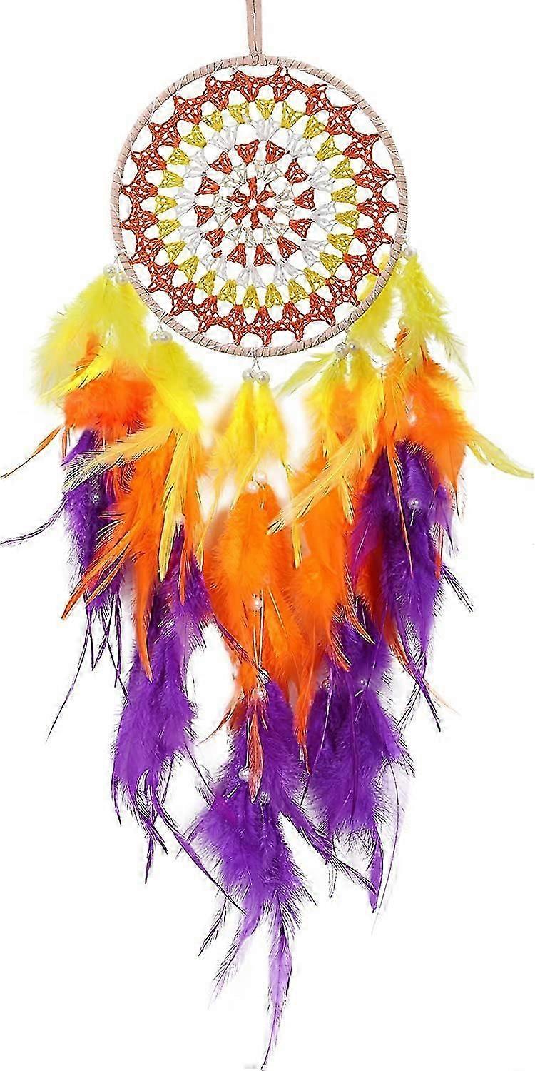 Dream Catcher Large with Colorful Feathers