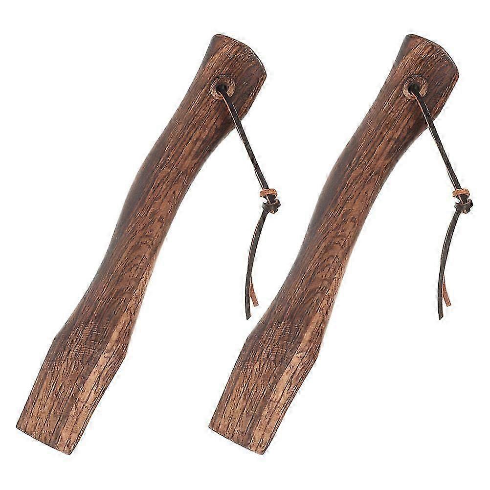 Durable Wood Mini Handle Replacement for Outdoor Use 2Pcs