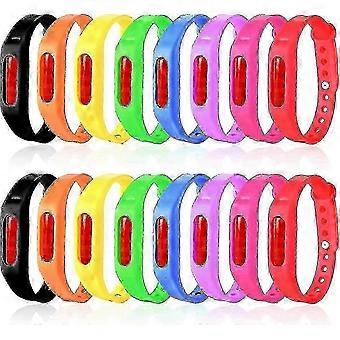 16 Pack Mosquito Repellent Bracelets, Individually Wrapped, Waterproof, for Kids & Adults, Outdoor Travel Camping Hiking