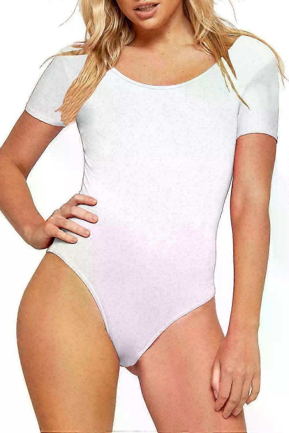 Lässiger Damen-Body mit Rundhalsausschnitt, einfarbig