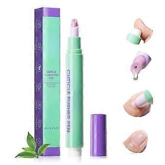 Cuticle Oil Pusher Pen, Ceramic Cuticle Remover Pen, Refillable Nail Oil Pen, Nail Care Pen for Hangnails & Damaged Nails, Nourish & Strengthen Nails-