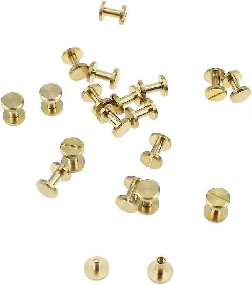 Solid Brass Buttons Stud Screws Screw-in Clasp Rivets Leather Rivets for Leather