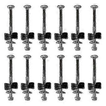 Anti-Loose Trampoline Replacement Screws, Bolts & Nuts for Large Trampoline Parts (12-Pack)