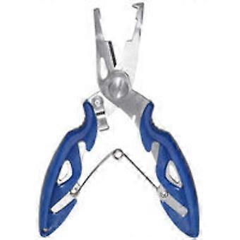 Fishing pliers for braided line, lure cutter, hook remover, fishing tool, fish cutting tool, multi-functional pliers, 1 piece (blue)