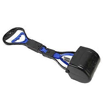 Pet Pooper Scooper Multipurpose Long Handle High Strength Durable Folding Portable Dog Poop Scooper for Outdoor Blue