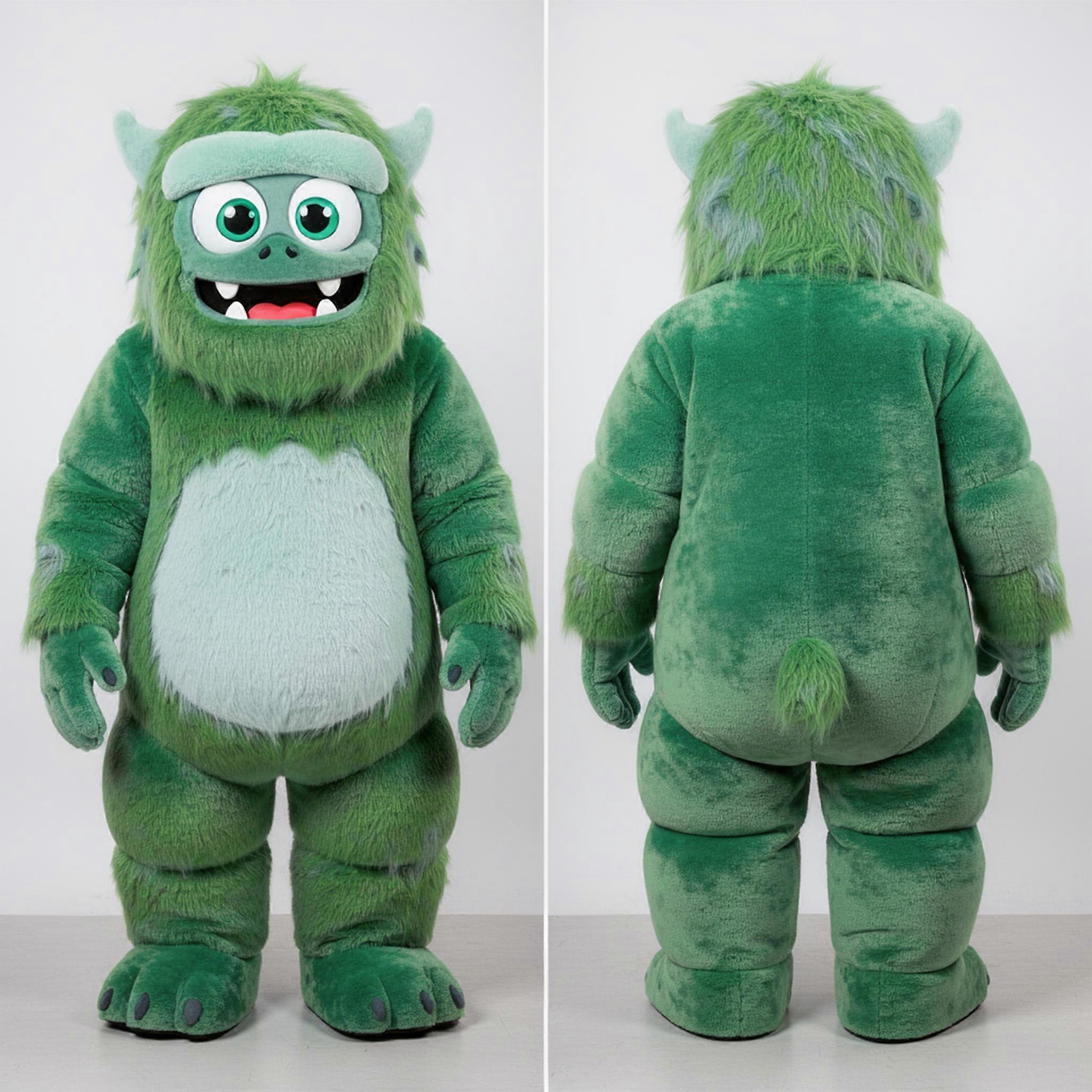 MASTICOT Forest Green Cartoon Yeti Mascot