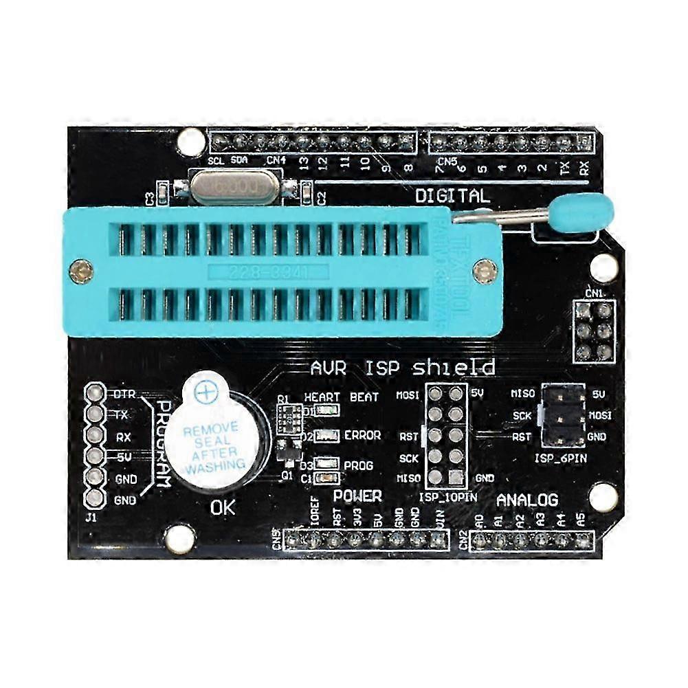AVR ISP Universal Programmer Expansion Board Shield Burning Bootloader compatible with Atmega328P Module Atmega with LED Indicator
