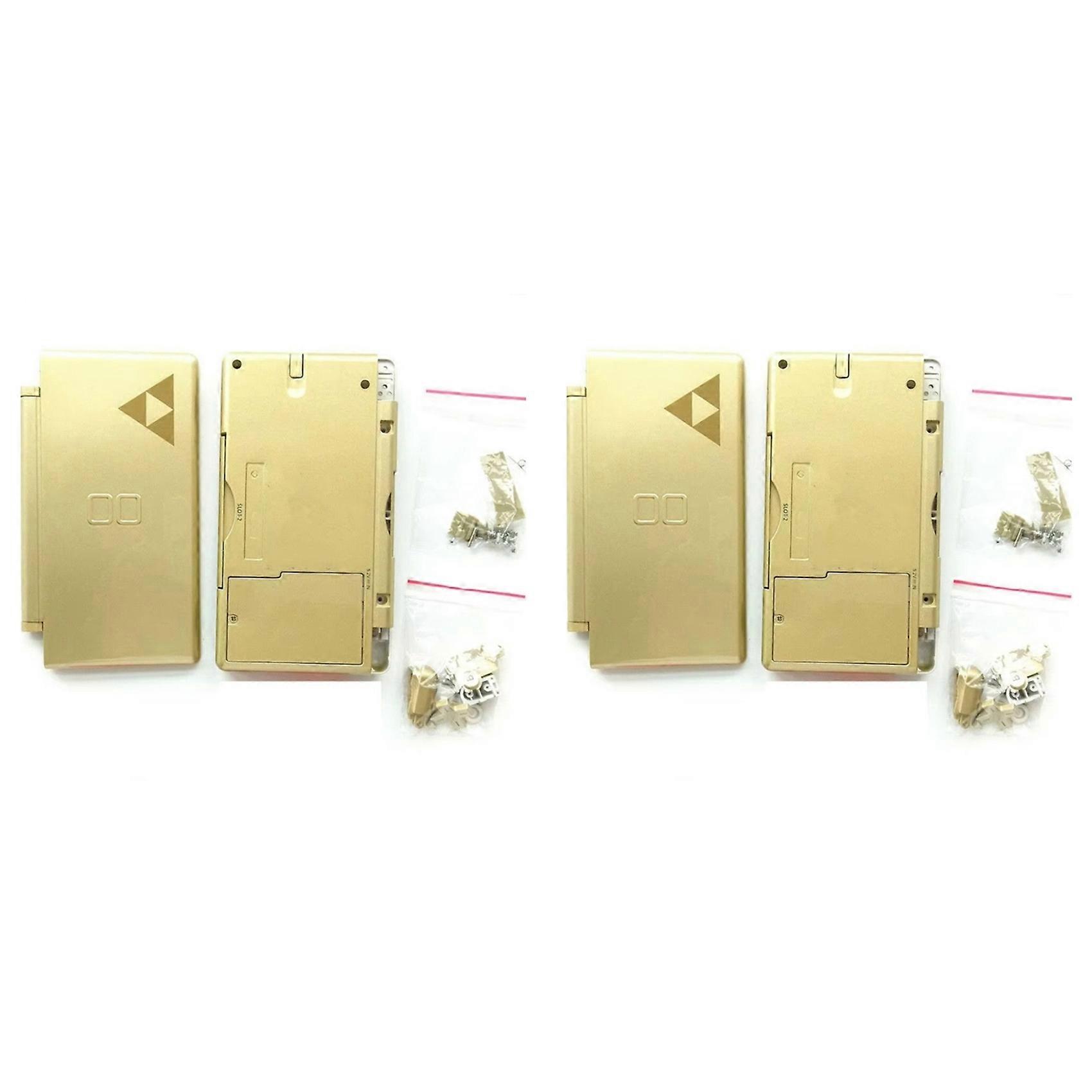 2X Full Gold Case Housing Shell for DS Lite NDSL