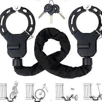 Antivol de scooter électrique, antivol de menottes avec clé, antivol pour scooter électrique avec manchon de verrouillage en caoutchouc, antivol de vélo haute sécurité, 90 cm, idéal pour scooters électriques, vélos