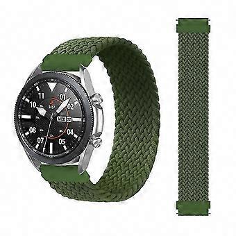 Compatible With Galaxy Watch Active/Active2 40mm 44mm Adjustable Nylon Braided Elasticity Replacement Watch Band, 145mm Rainbow