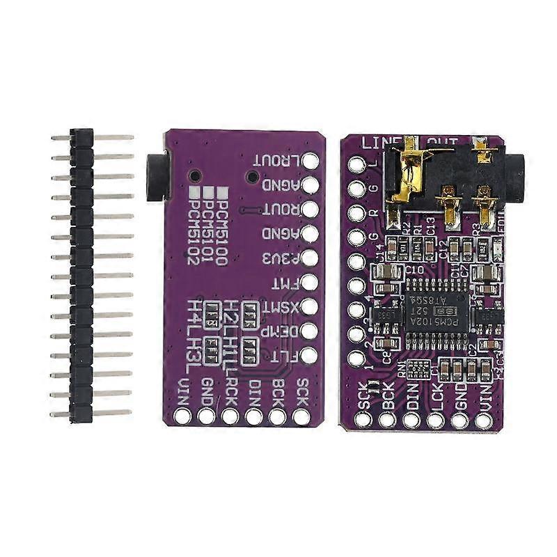 1Set Pcm5102 Interface I2S Dac Decoder Player Module For Raspberry Pi Phat Format Board Digital Audio Board
