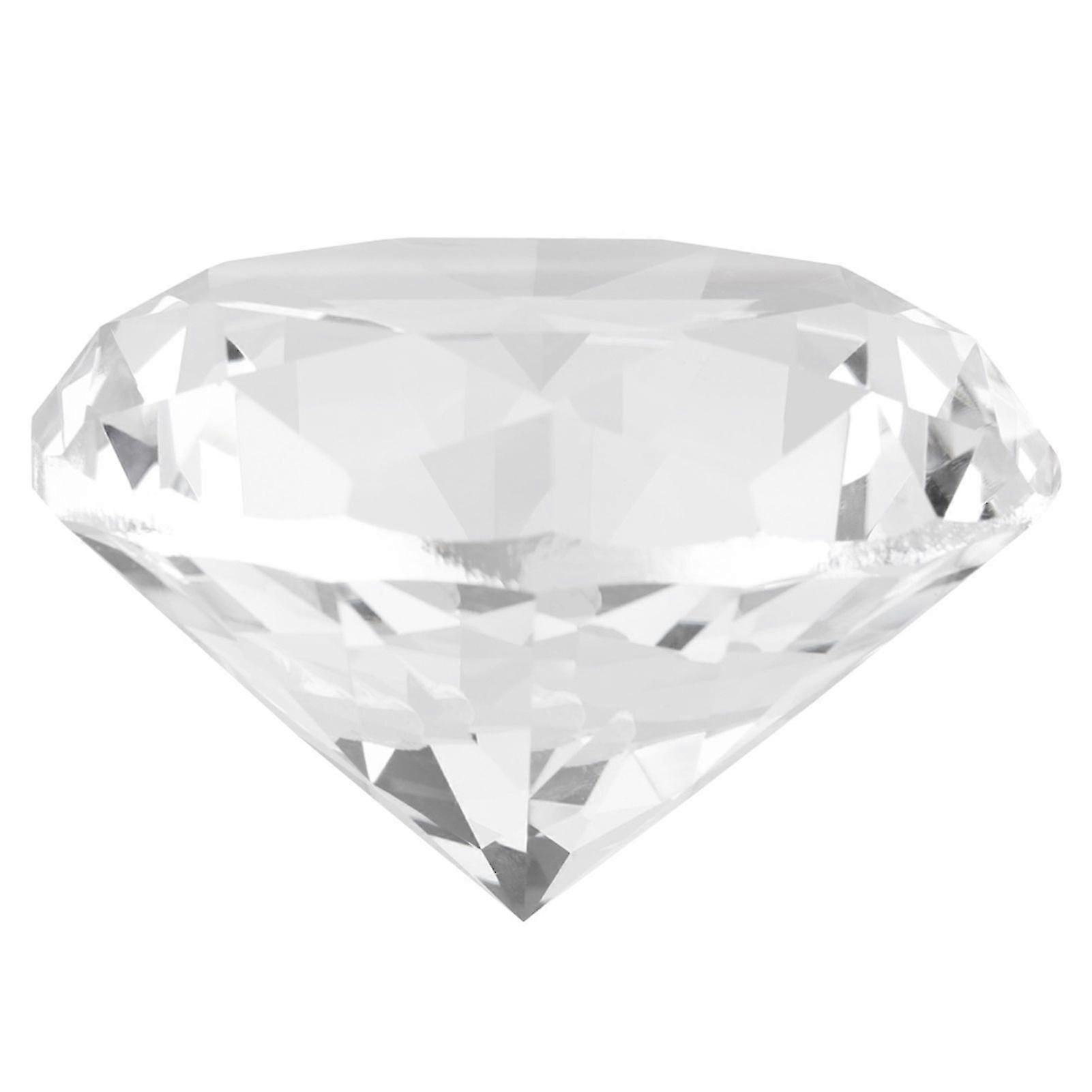 Large Crystal Paperweight Diamond Look