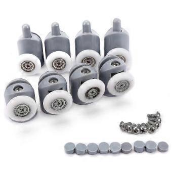 Sjq 8x Roll Dual Roller Roulette Wheel Shower Door Bathroom - Roller Diametre 23mm-bj