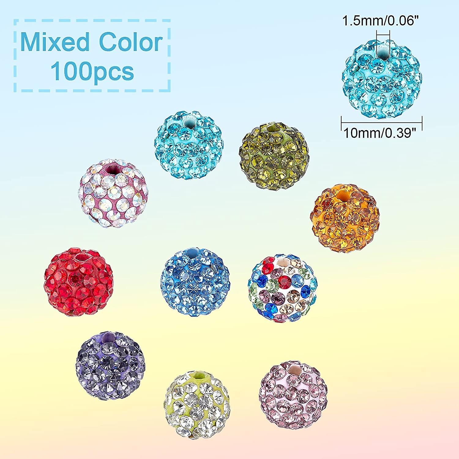 Perles Heishi SUNNYCLUE 40 Pcs 10 Style Ru00e9sine Strass Perles