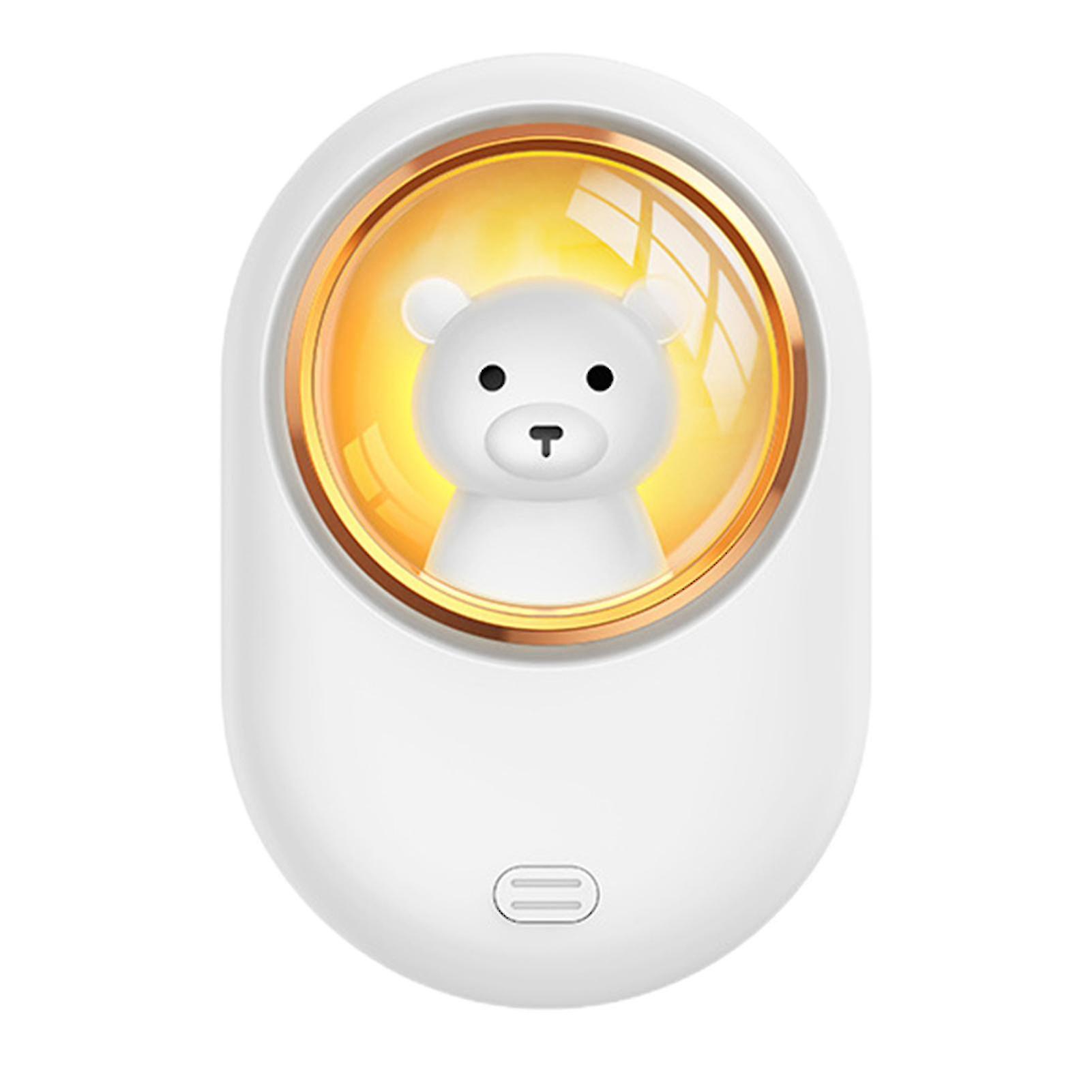 נייד תלוי צוואר מאוורר ללא עלים 3 הילוכים USB נטען עם תאורת לילה