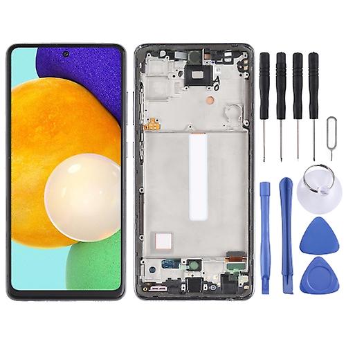 Materiale Incell Schermo LCD e digitalizzatore Assemblaggio completo con telaio (non supporta l'identificazione delle impronte digitali) per Samsung Galaxy A52 5g Sm-a526