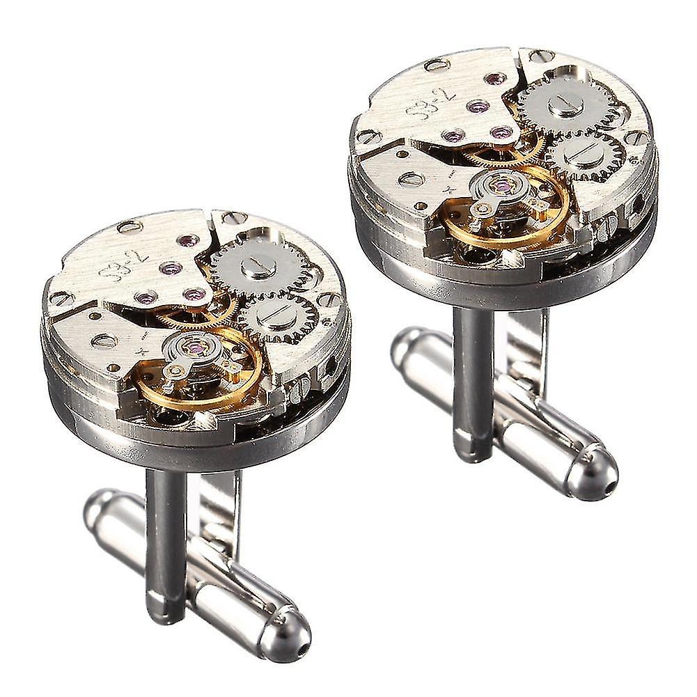 Women & Men Mechanical Watch Movement Cufflinks