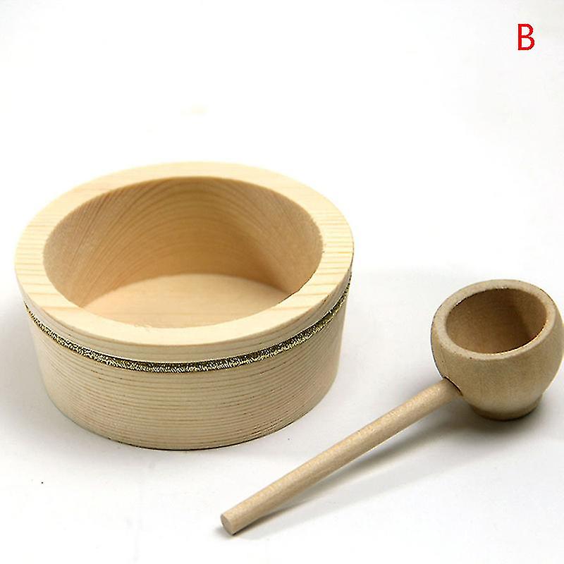 Mini Children's Kitchen Accessories Mini Tub Wooden Spoon Solid Wood Kitchenware