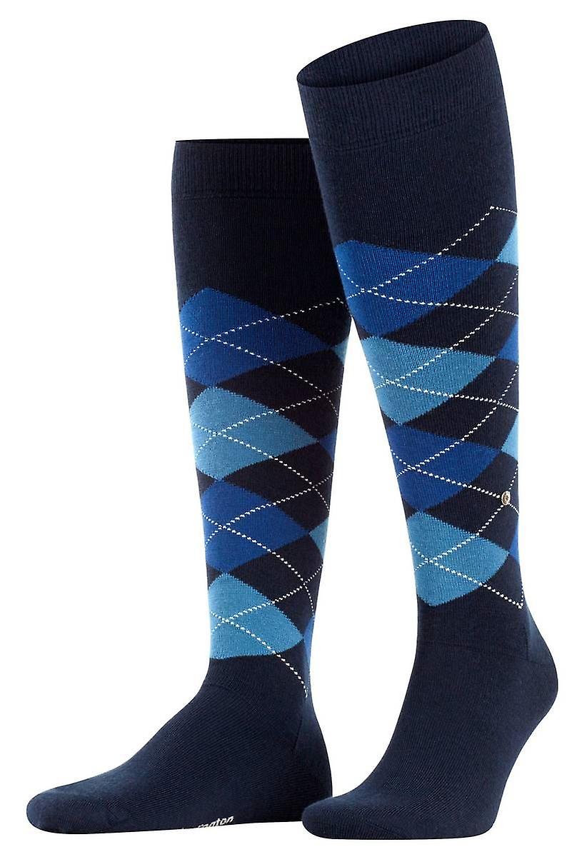 Burlington Edinburgh Knee High Socks - Space Blue