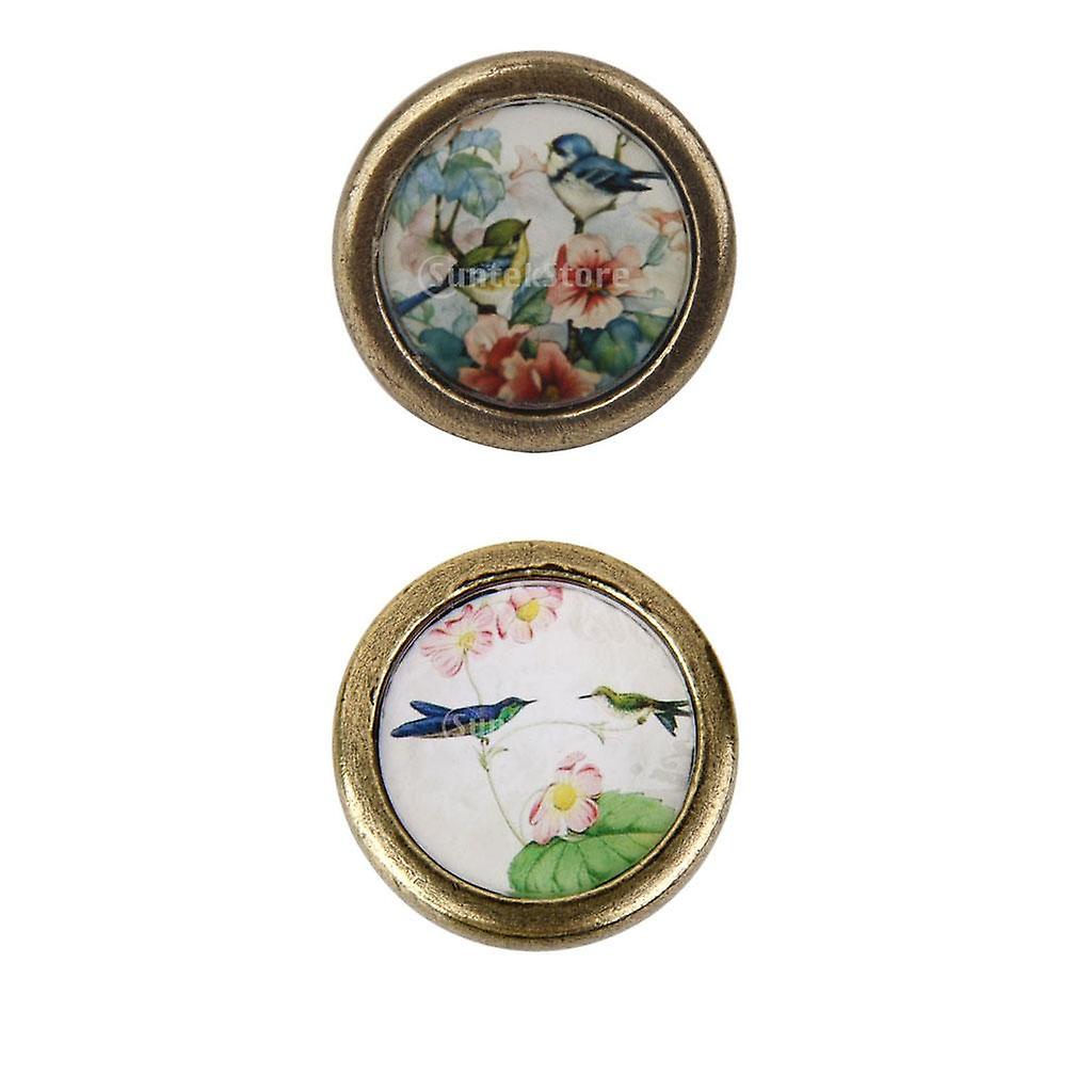 Pair of Round Home Cabinet Door Drawer Handle Pulls Knobs Furniture Hardware