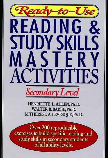 Readytouse Reading Study Skills Mastery Activities by Henriette Allen Paperback