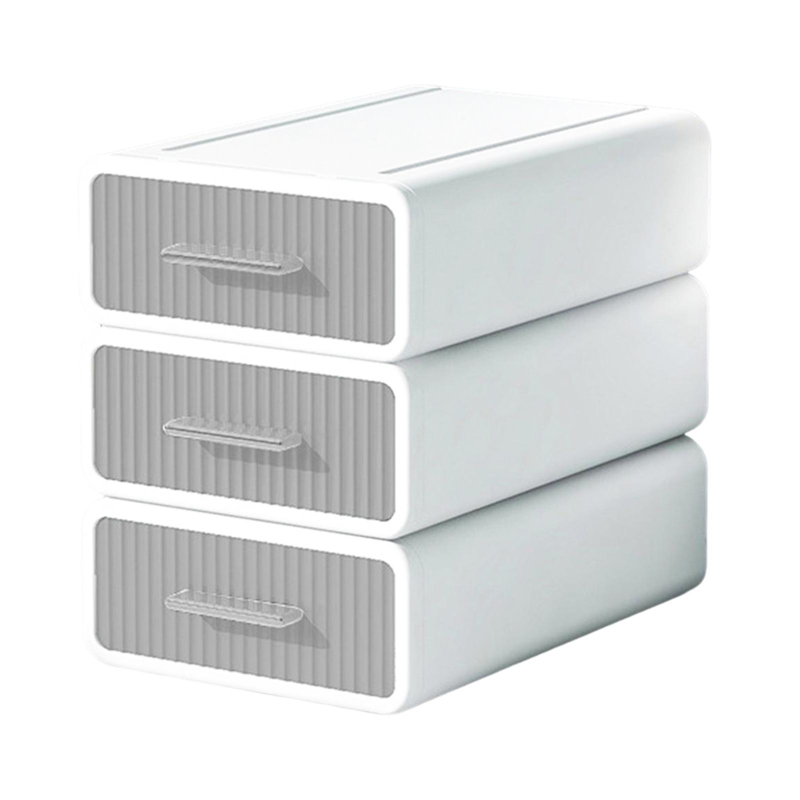 Stackable Office Storage Box Waterproof Durable Makeup Bin