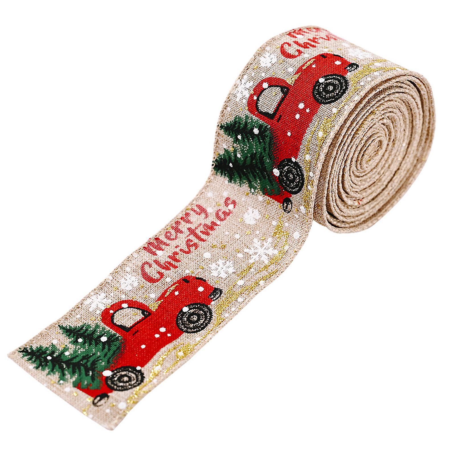 5m Christmas Ribbons For Gift Wrapping Classic Patterns Xmas Gifts Decor
