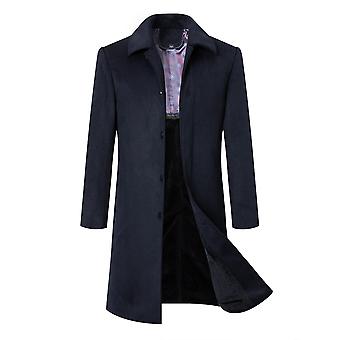 YOUTHUP Mens Long Wool Coat Winter Outing Warm Padded Jacket