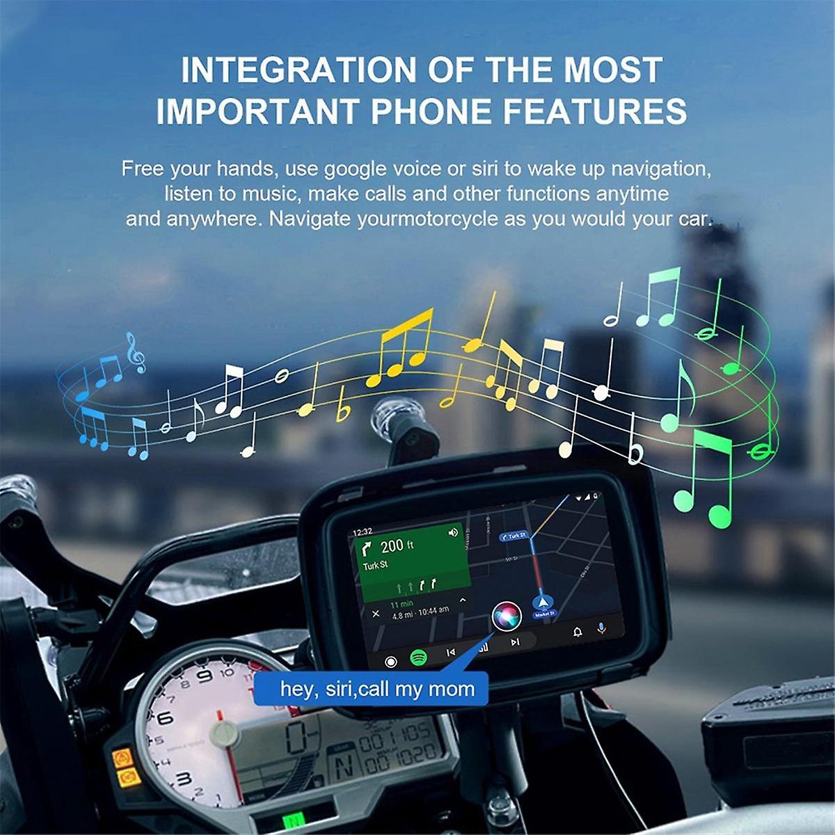 5 Inch Motorcycle GPS Navigation Portable Motor Navigator GPS Navigation Motorcycle Carplay Android
