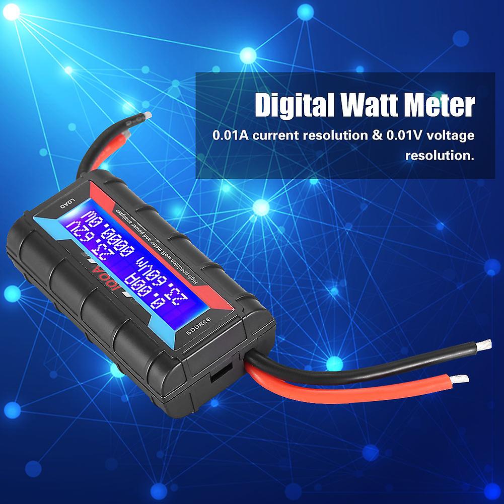 60V/100A Digital High Precision Watt Meter Power Analyzer RC Volt Amp Meter