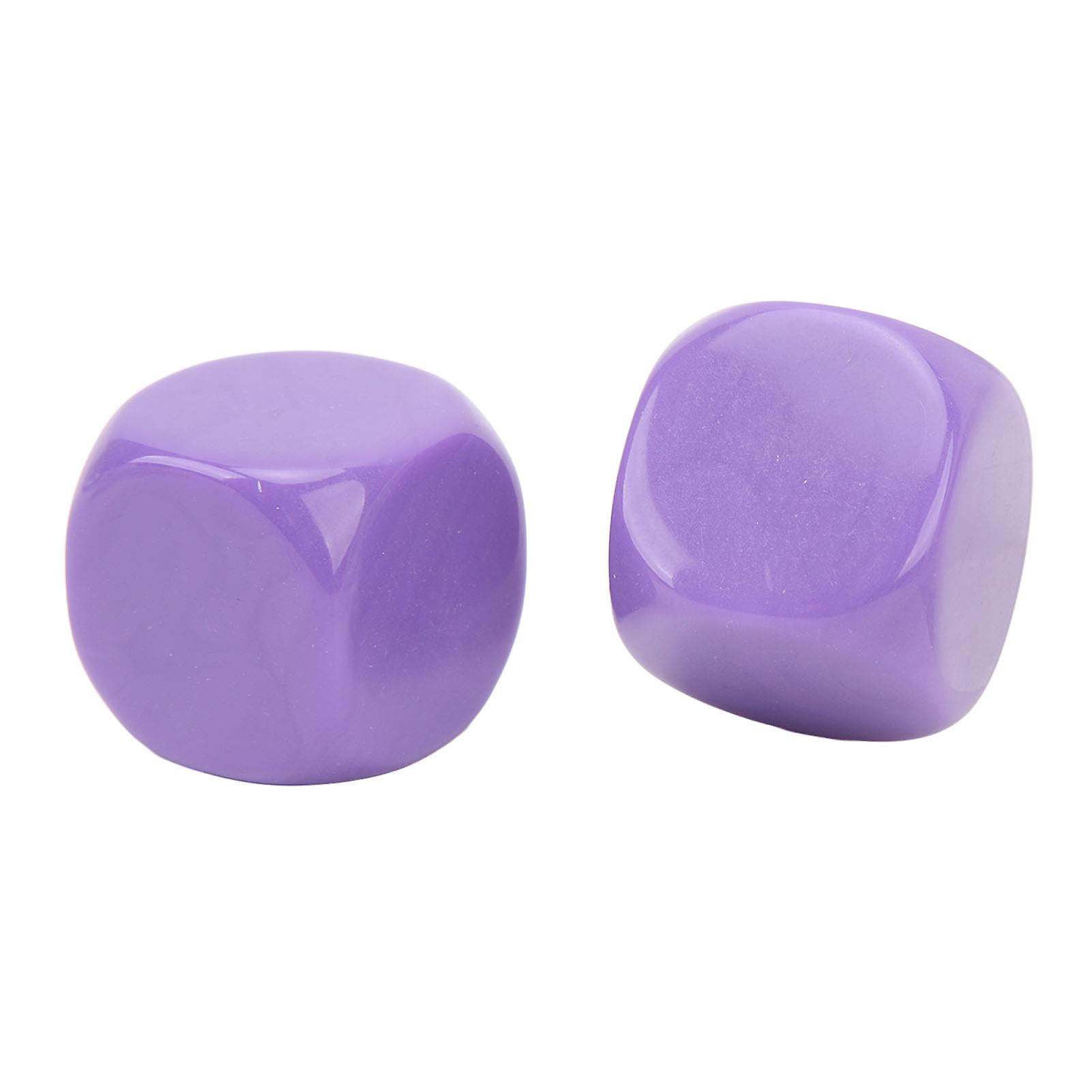 6Pcs Large Purple Dice Set 3x3x3cm Waterproof Smooth Surface