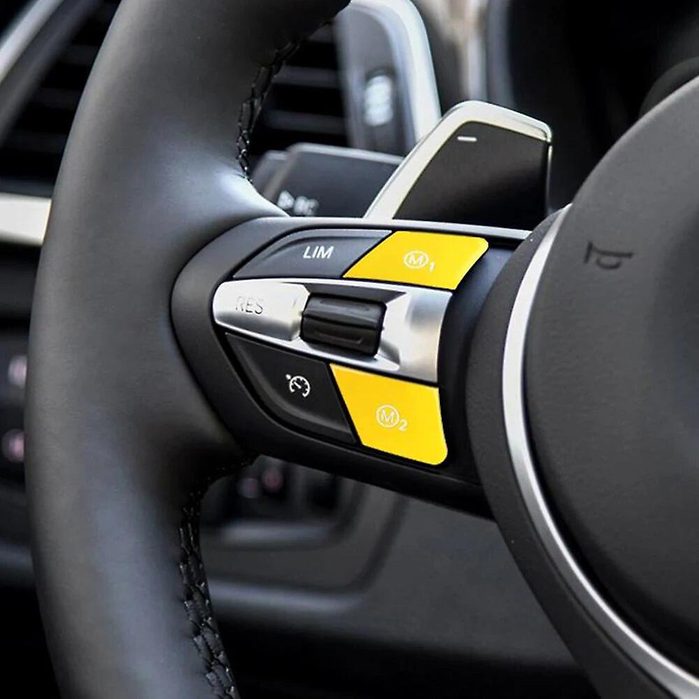 M1M2 For BMW M3 M4 F80 F82 F83 3Series E90 E92 Steering Wheel M1 M2 Buttons Mode Switch Button Red Yellow Modified Accessories~36900