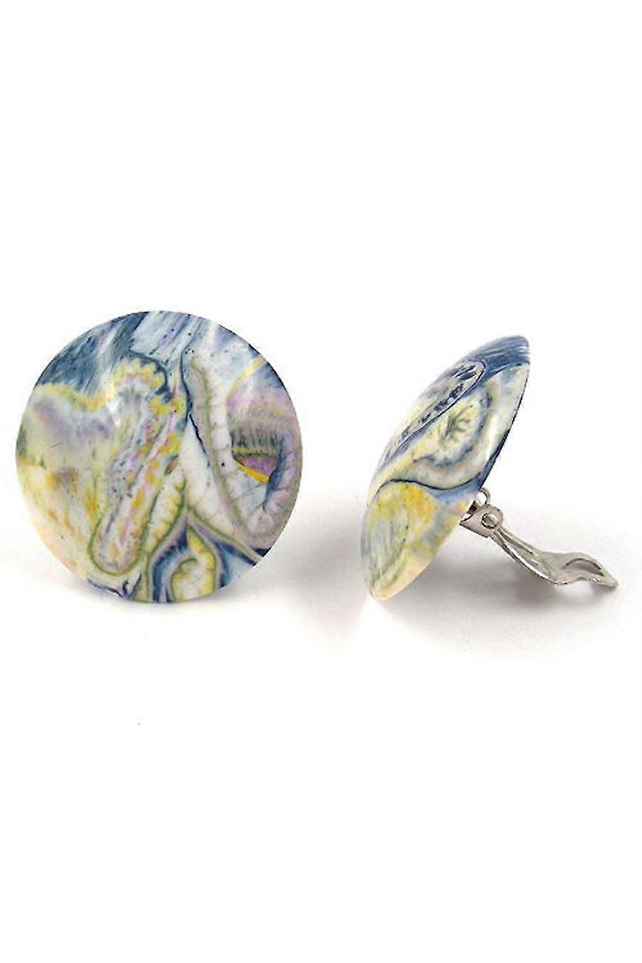 Earring Clip-on Yellow-blue-white-pink - Gl02371