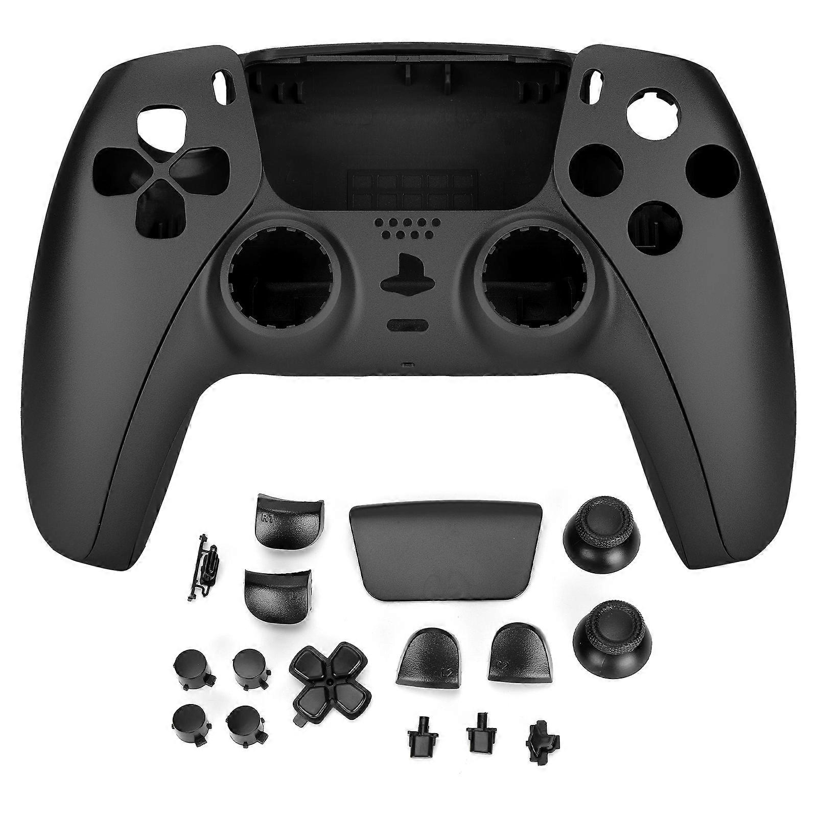 Black PS5 Controller Replacement Shell & Buttons - Durable DIY Accessories, Easy Install
