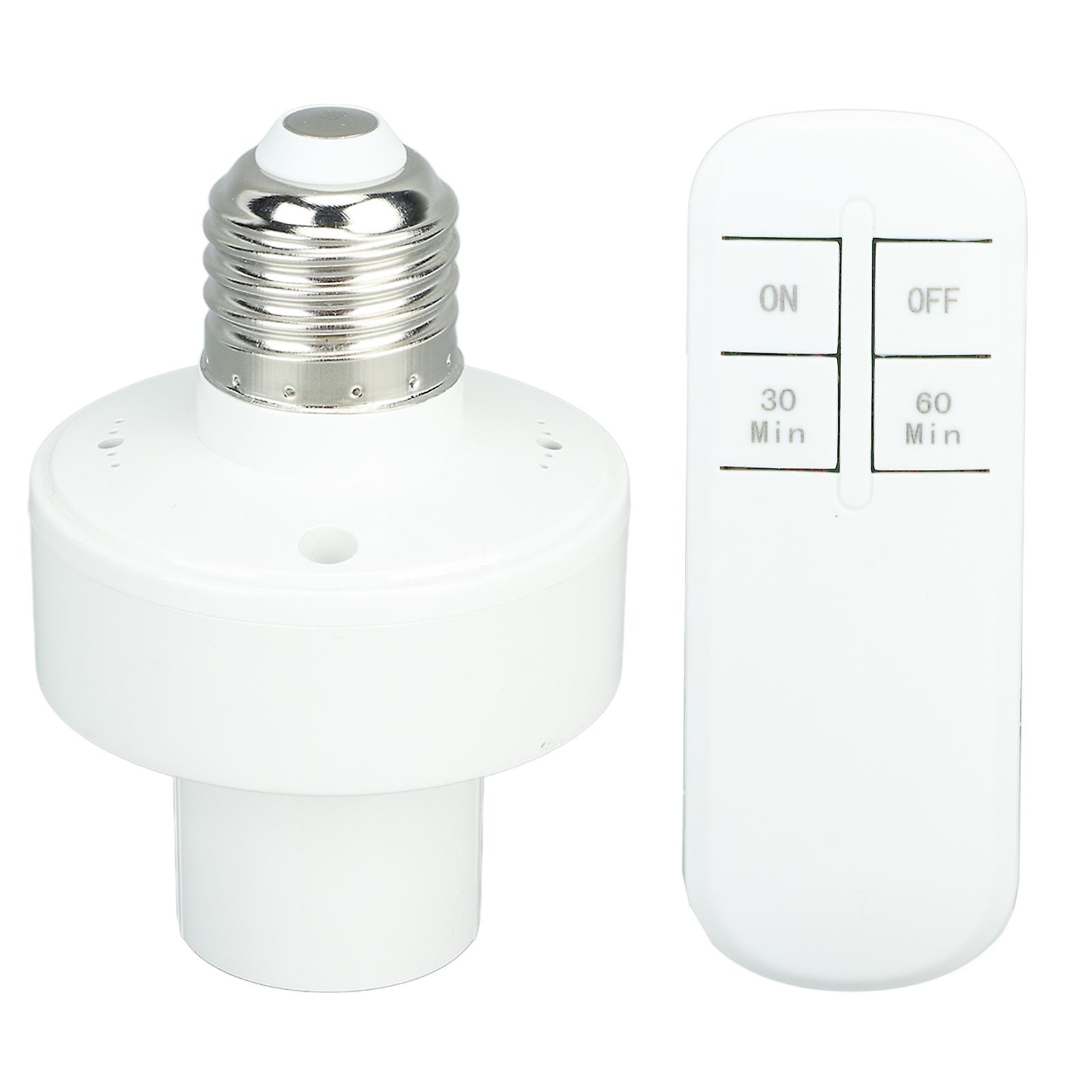 Remote Control Light Bulb Socket Wireless Remote Light Bulb Socket with Remote Control for E27 Bulb Base 220V 