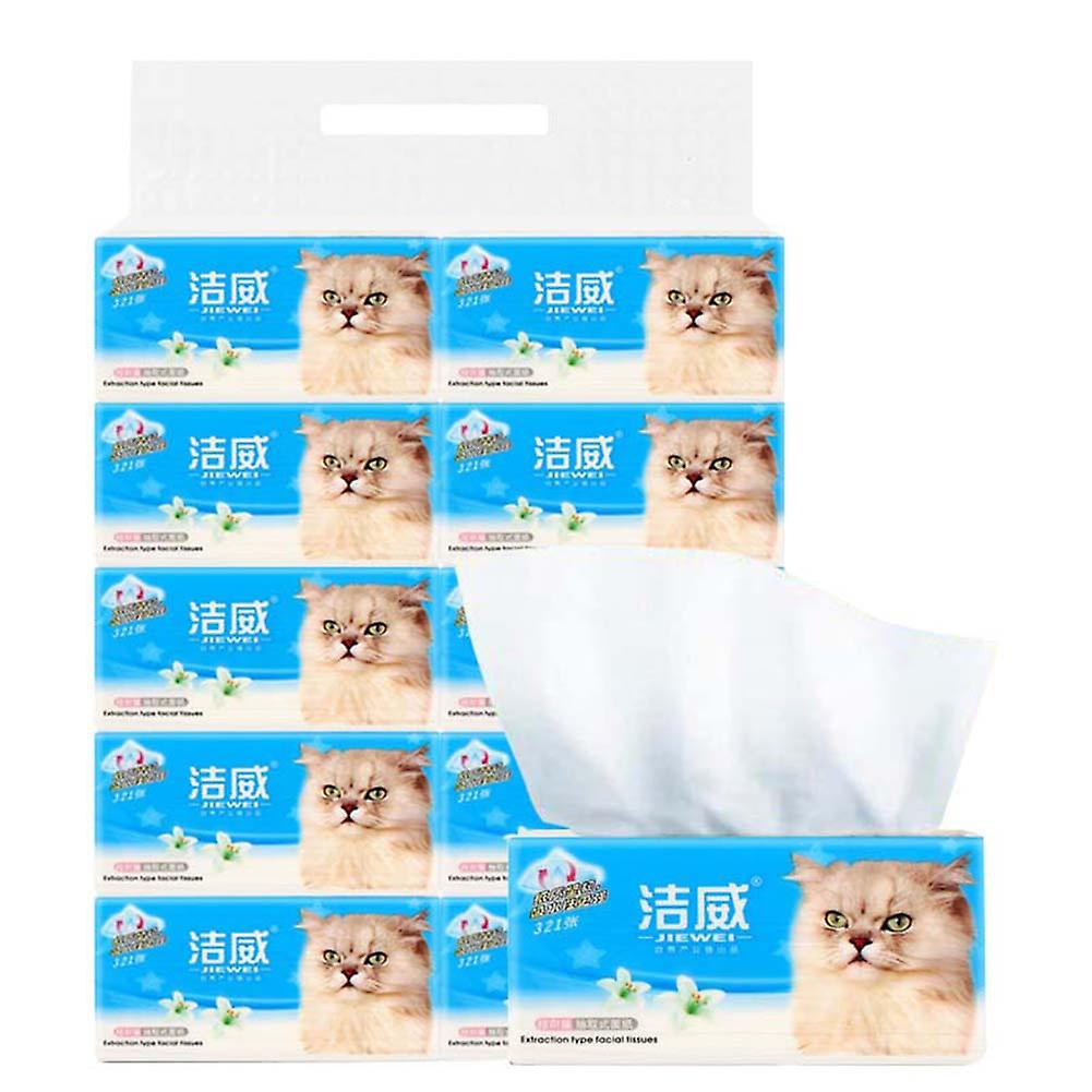 10Bag Universal Native Wood Pulp Removable Soft Napkin Paper Tissue Skin Friendlly