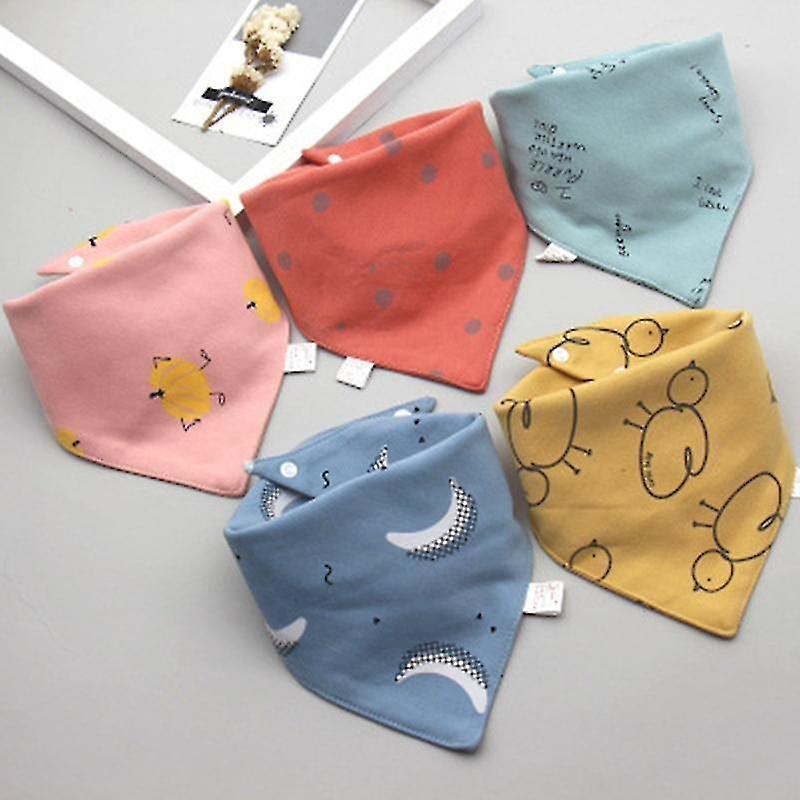 Pumpkin Chick Baby Triangle Double Cotton Bibs