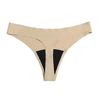 Veeki 3 Pack Women's Breathable Seamless Thong Panties No Show Underwear, SO-4, L