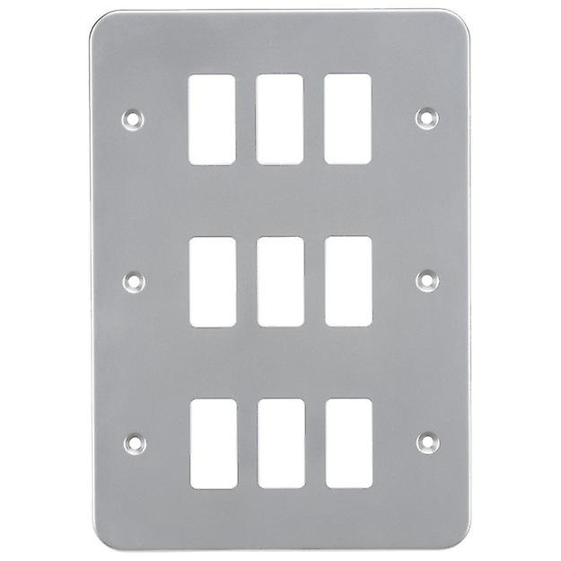 Knightsbridge Metalclad 9G grid faceplate - GDFP009M