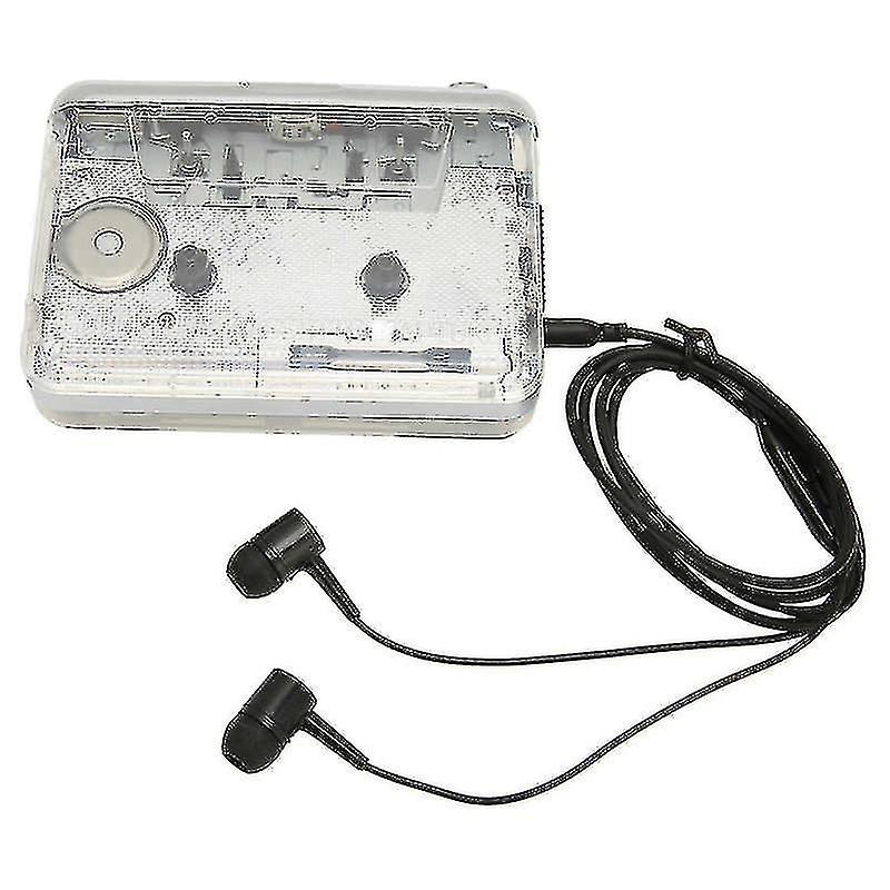 Transparent Cassette Player Portable Cassette to Mp3 Player Converter with 3.5mm Headphone Jack Wav