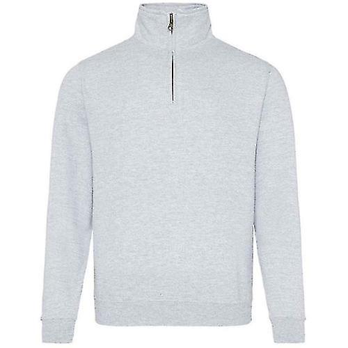 Awdis Mens Sophomore Heather Zip Neck Sweatshirt