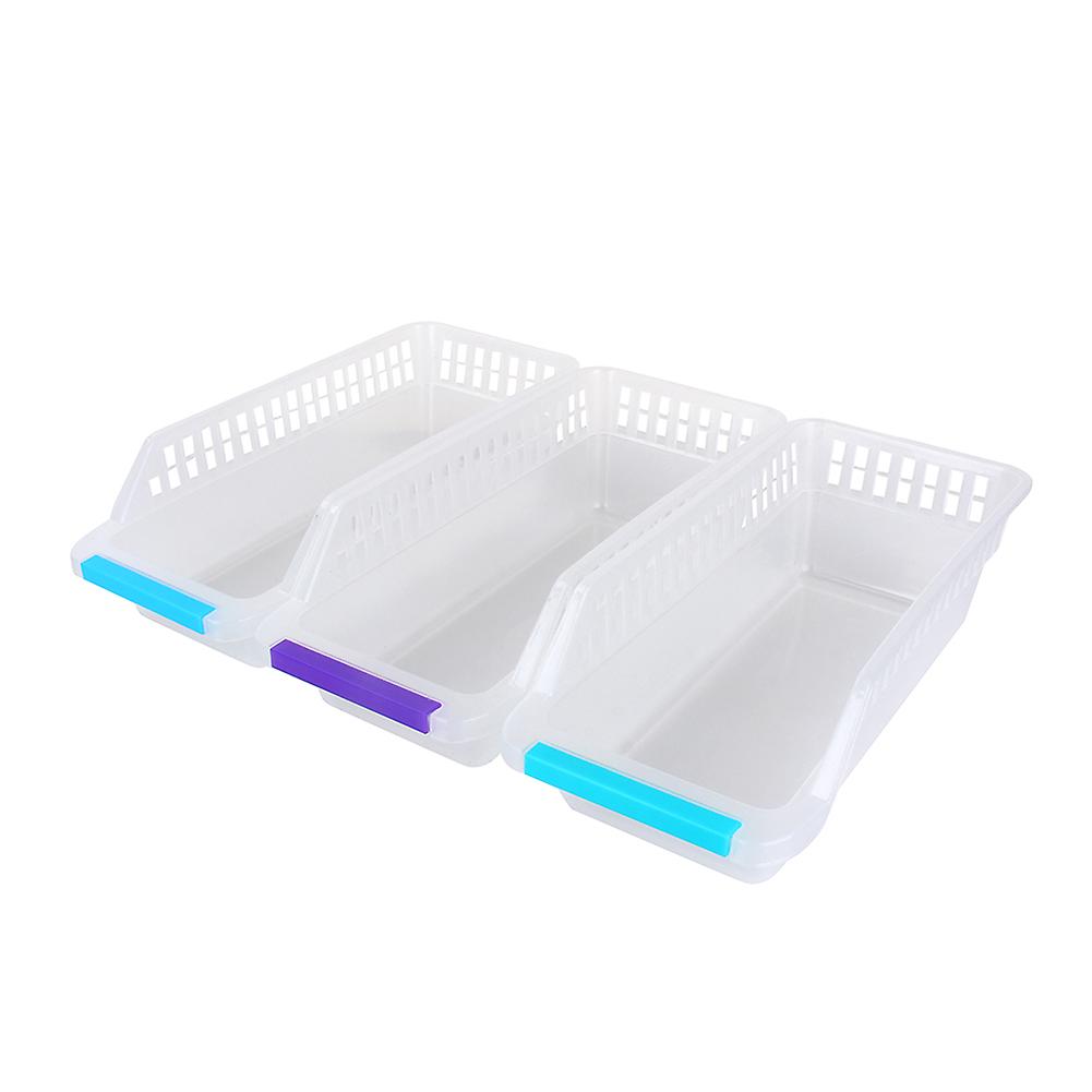3 Pcs\/lot Plastic Kitchen Refrigerator Storage Baskets Fridge Freezer Shelf Holder