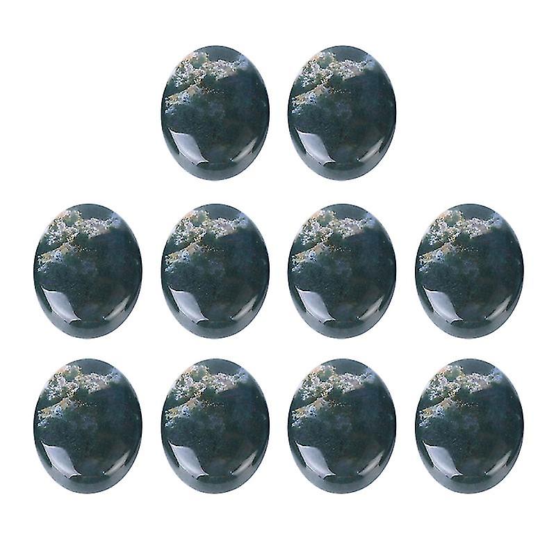 10pcs Green Stone Cabochons