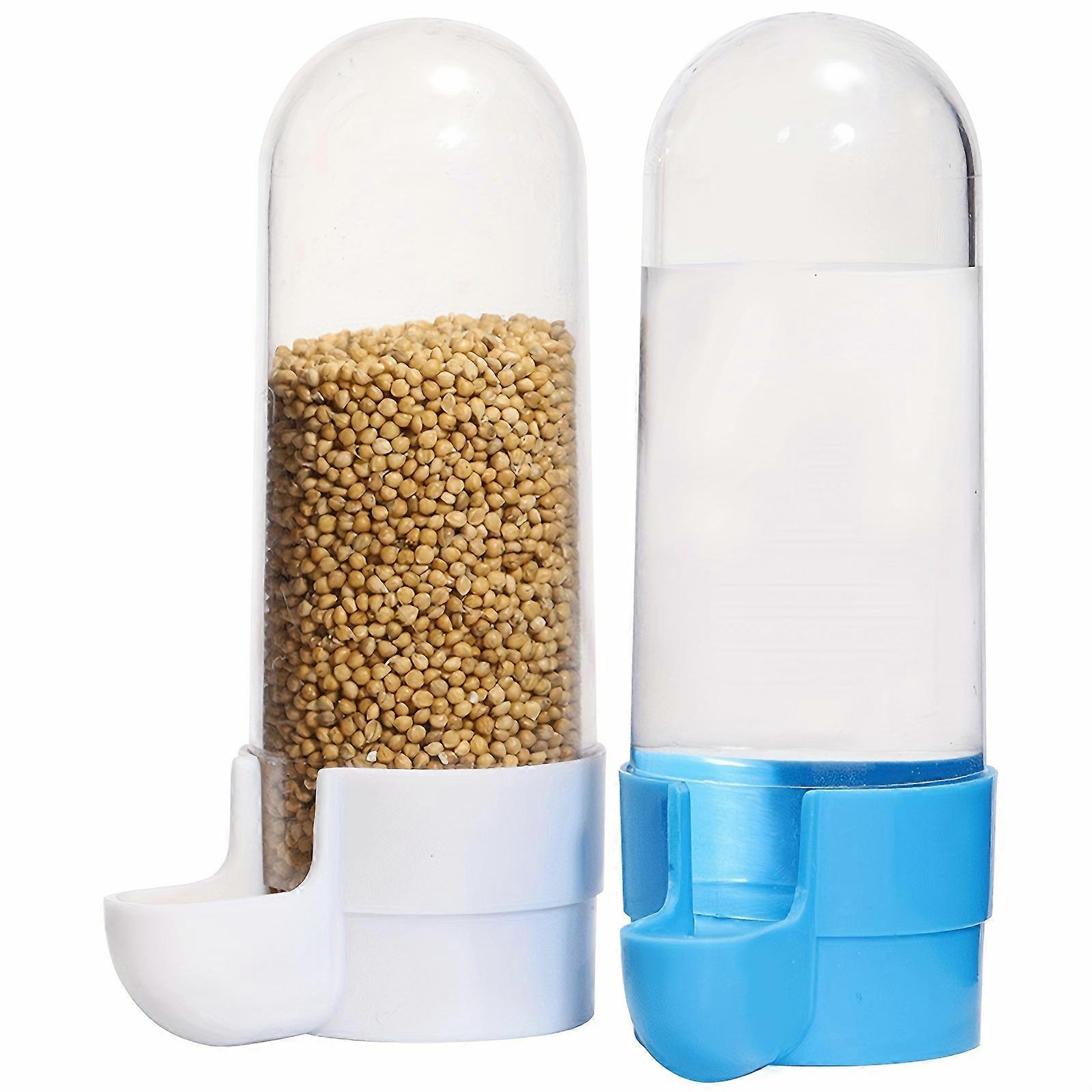 2pcs Automatic Bird Water Feeders, Bird Water Dispenser, Parrot Automatic Feeder, Bird Cage Feeder And Drinker Set, For Pet Bird Parrot Pigeon Lovebir