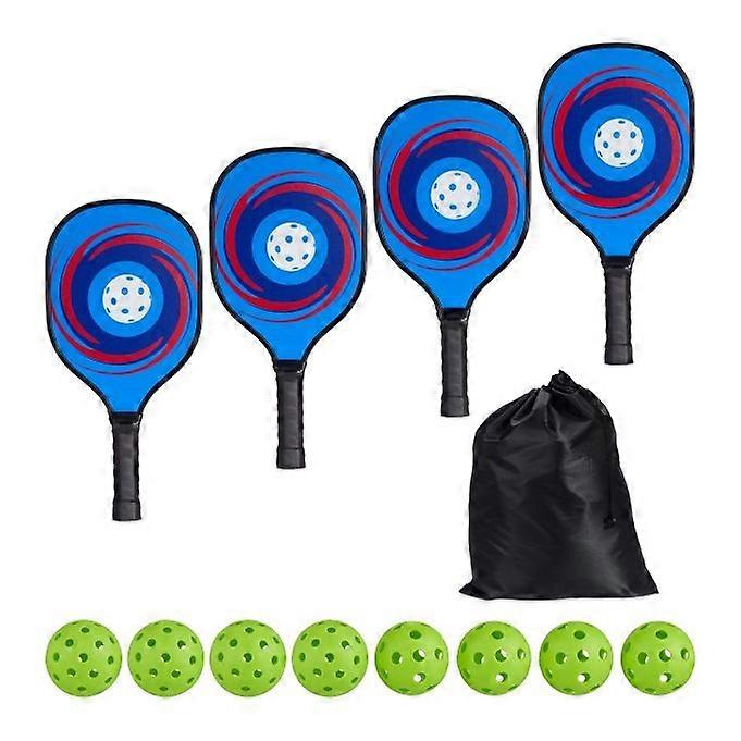 Pickleball Set 4 racketar & 8 bollar