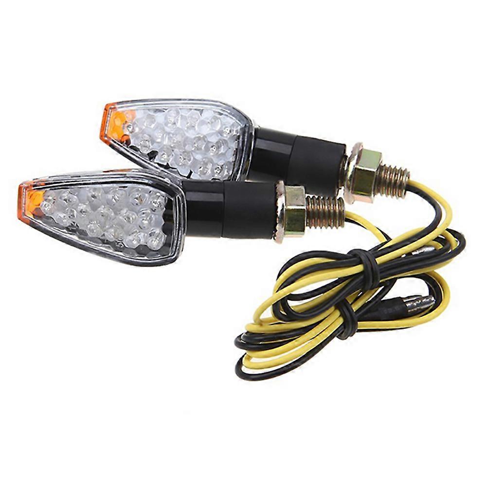 2pcs אופנוע קדמי ואחורי פנה אורות איתות מנורת הגה סופר בהיר עמיד למים הוביל אור היגוי עבור קפה רייסר אוניברסלי